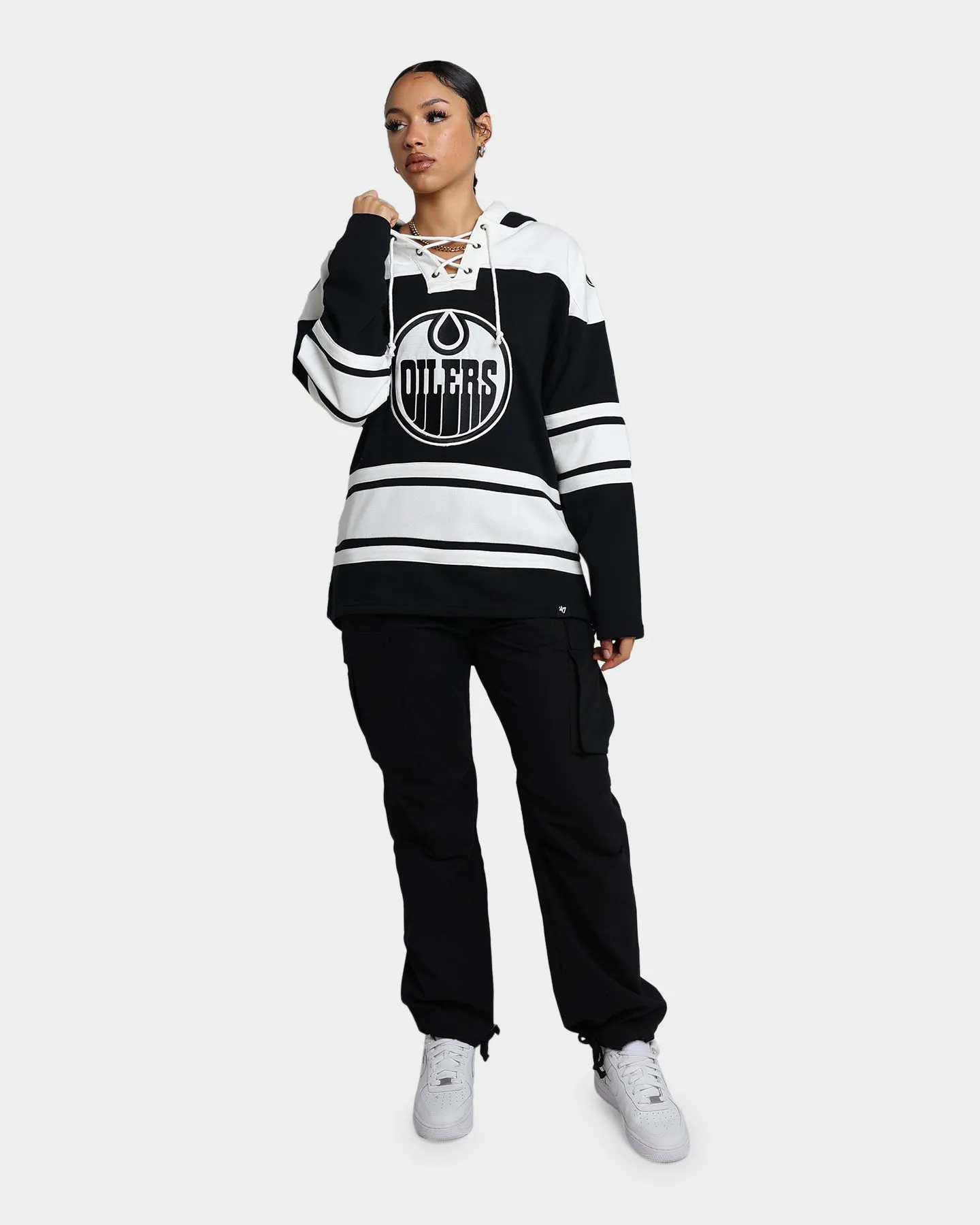 47 Brand Edmonton Oilers Superior Lacer Hoodie Jet Black