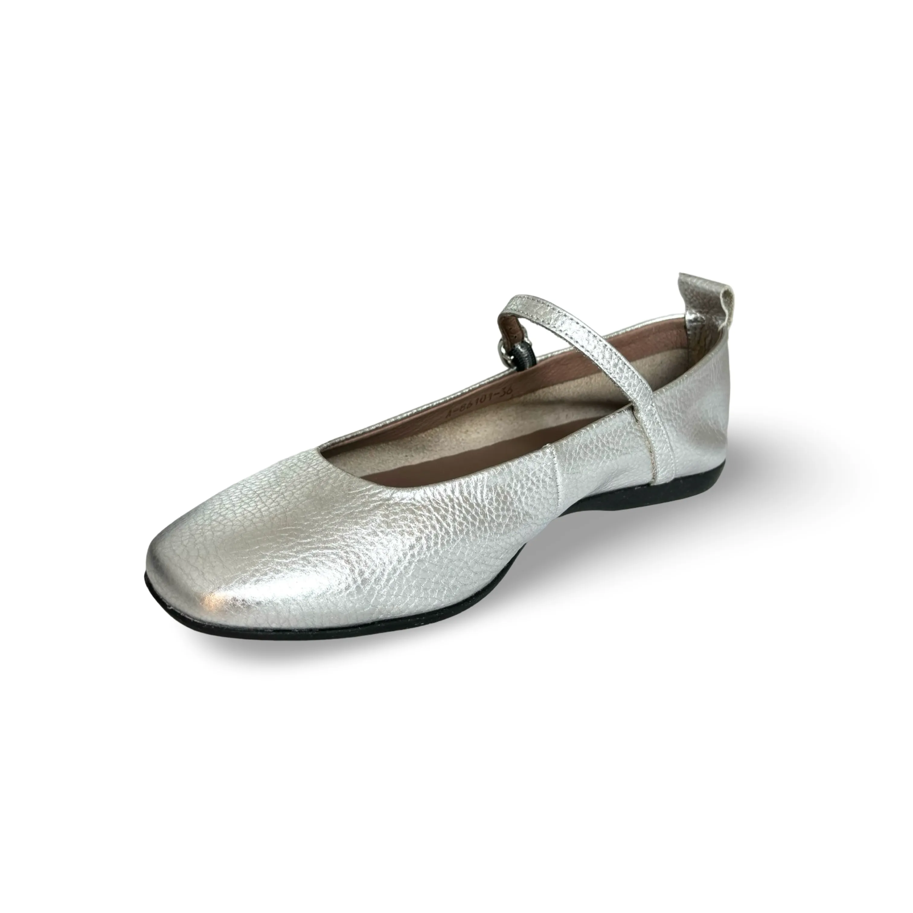 A86101 Silver Maryjane Ballet Flat