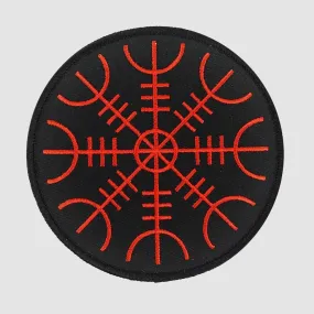 Aegishjalmur Patch, Embroidered, Black