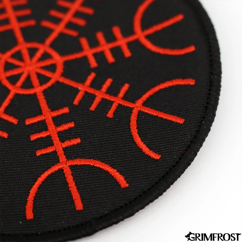 Aegishjalmur Patch, Embroidered, Black