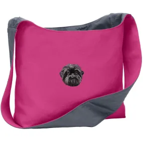 Affenpinscher Embroidered Canvas Sling Bag