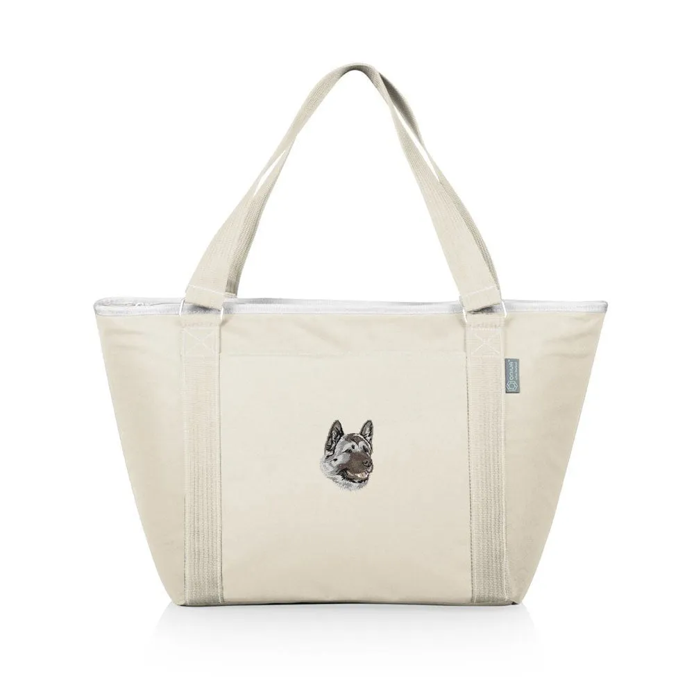 Akita Embroidered Topanga Cooler Tote Bag