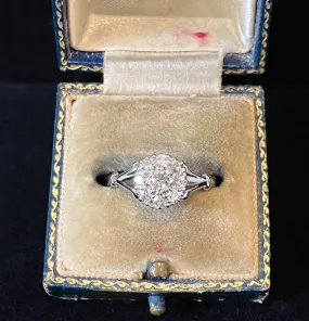 Australian 1930s Diamond Round Cluster Ring