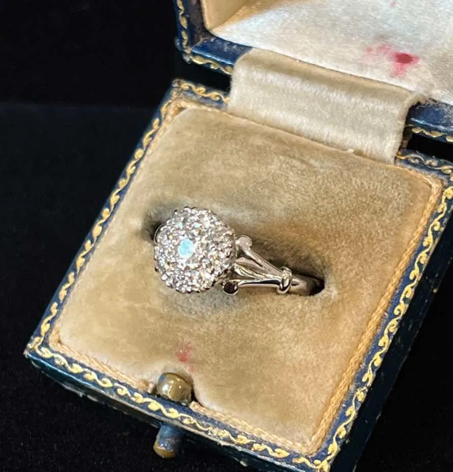 Australian 1930s Diamond Round Cluster Ring