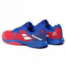 Babolat Jet All Court Kids & Women Red Estate Blue Handball Volleyball Tennis Shoes