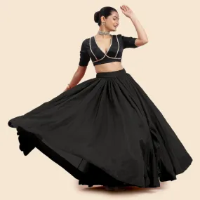 Bahaar x Tyohaar | Lehenga Skirt in Black Organza