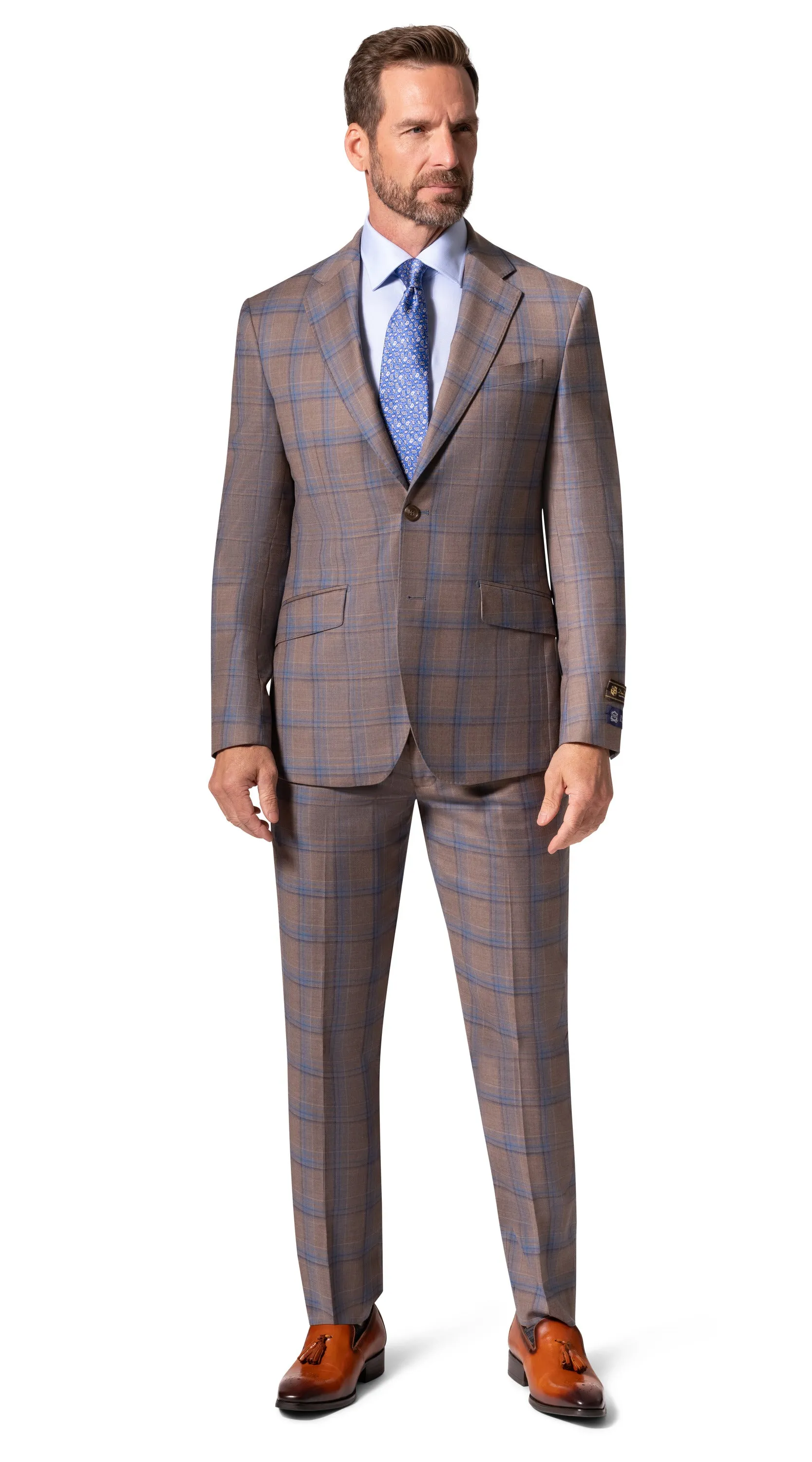 Berragamo Elegant - Faille Wool 10005.4100 D/B Modern Fit Suit