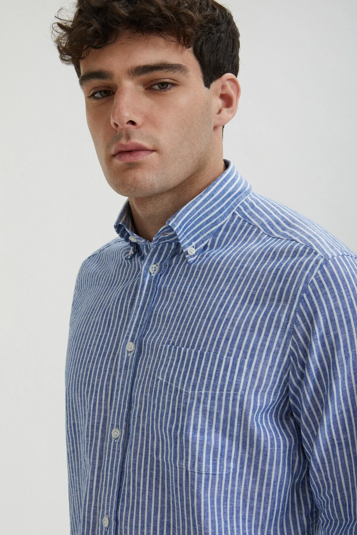 Bradford Linen Striped Shirt