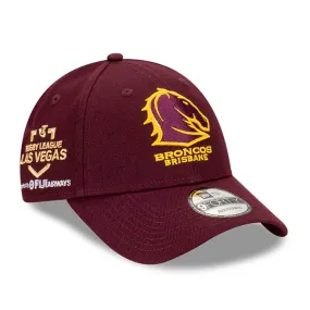 Brisbane Broncos Official 2024 Las Vegas 9FORTY Cap NRL Snapback Adjustable By New Era