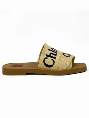 CHC23U188EF Woody Logo Flat Mule Slide Sandals Slippers C 271532 1026724