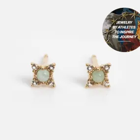 Courtney Frerichs x Local Eclectic Solid Gold Amazonite Starburst Studs