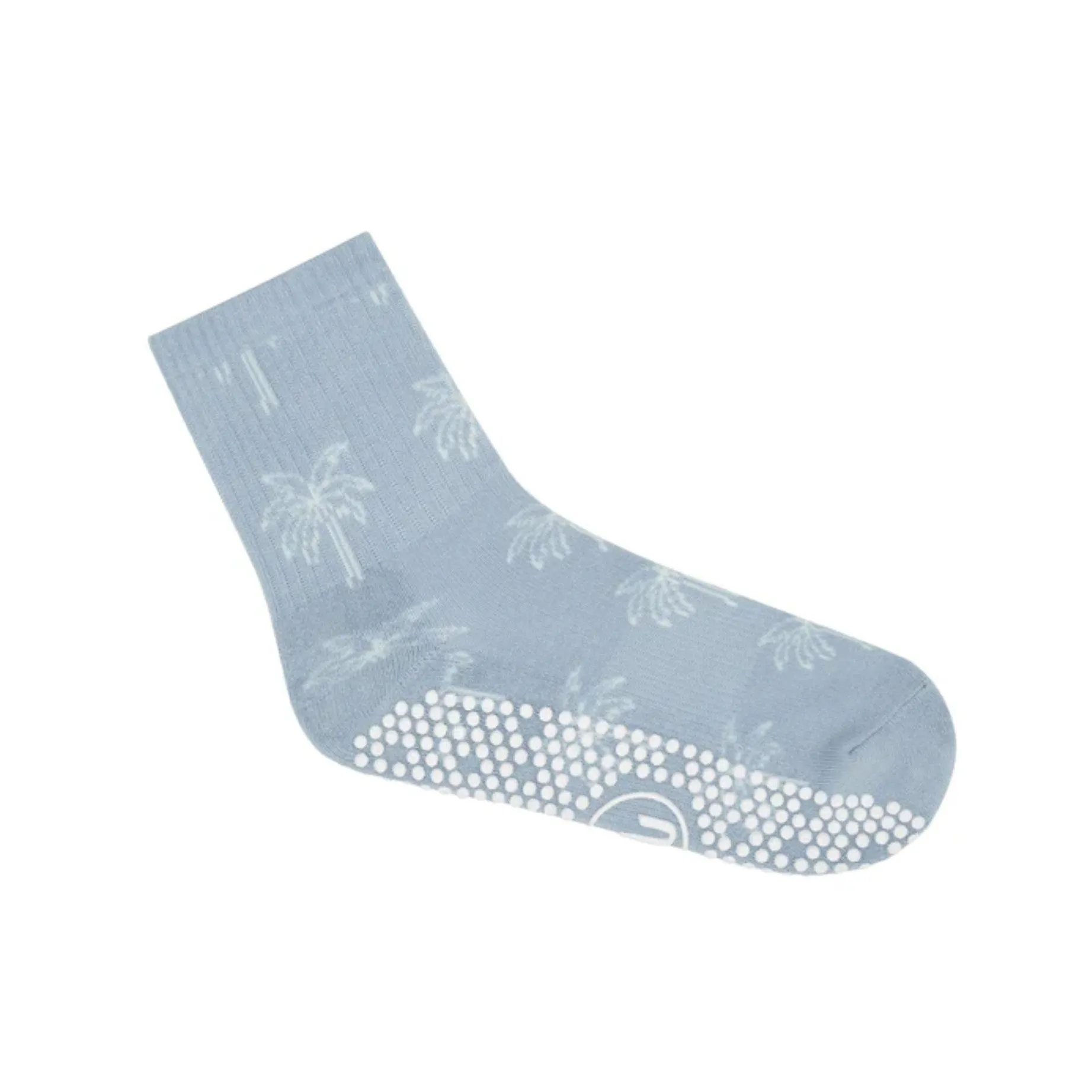 Crew Grip Socks - Blue Palms (Barre / Pilates)