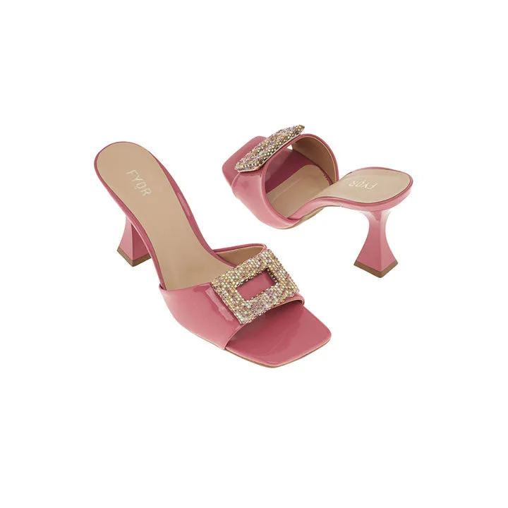 Embellished Brooch Heeled Sandal  BCM 140