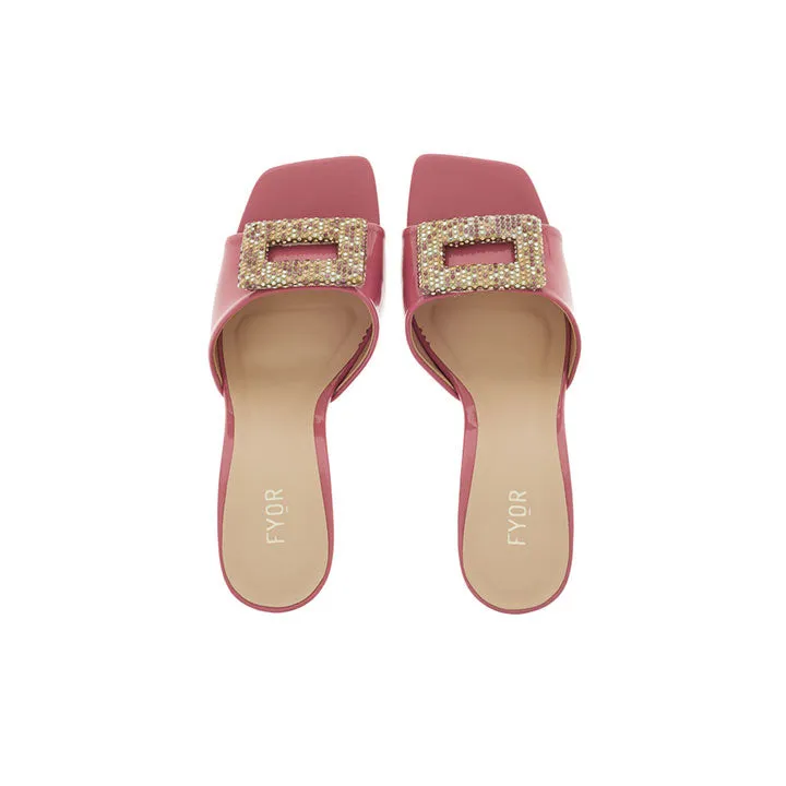 Embellished Brooch Heeled Sandal  BCM 140