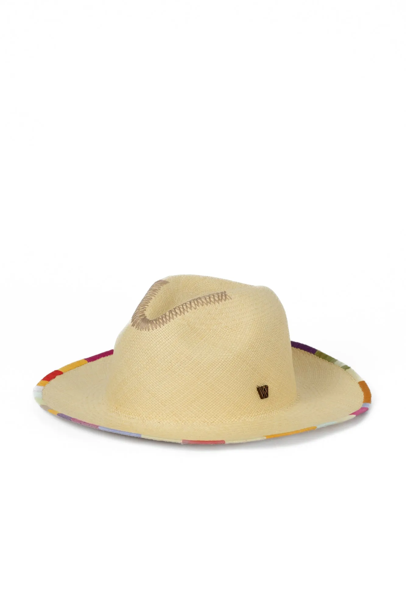 Embroidered Panama Hat