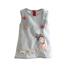 Fashion Little Girl Embroidery Dress