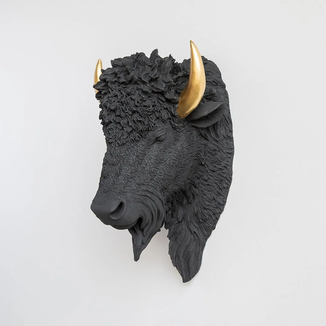 Faux Bison Wall Hanging