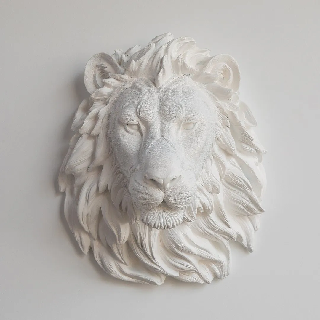 Faux Lion Wall Hanging