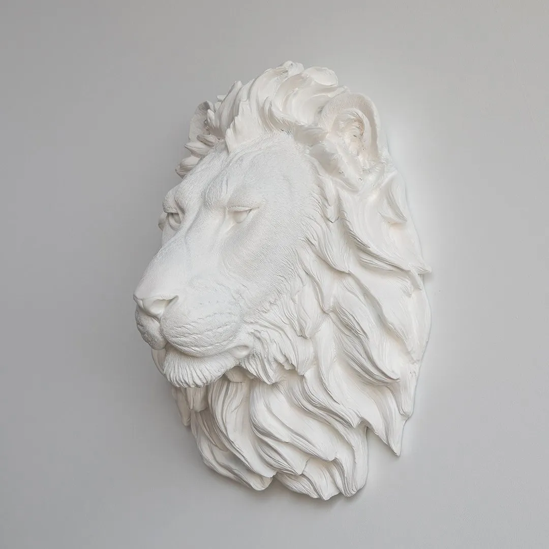 Faux Lion Wall Hanging