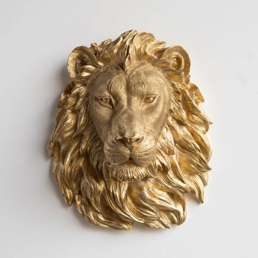 Faux Lion Wall Hanging