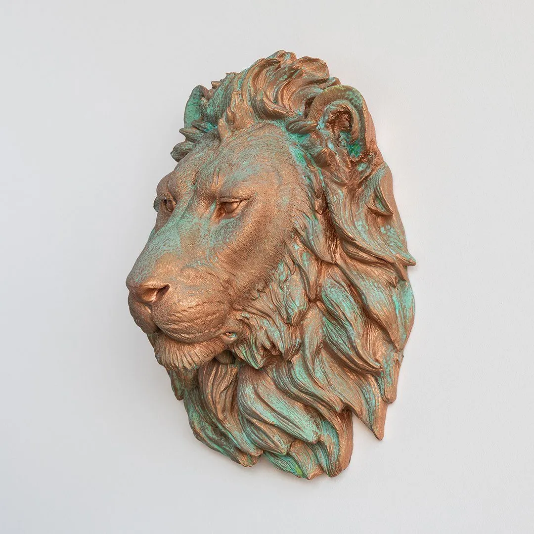 Faux Lion Wall Hanging