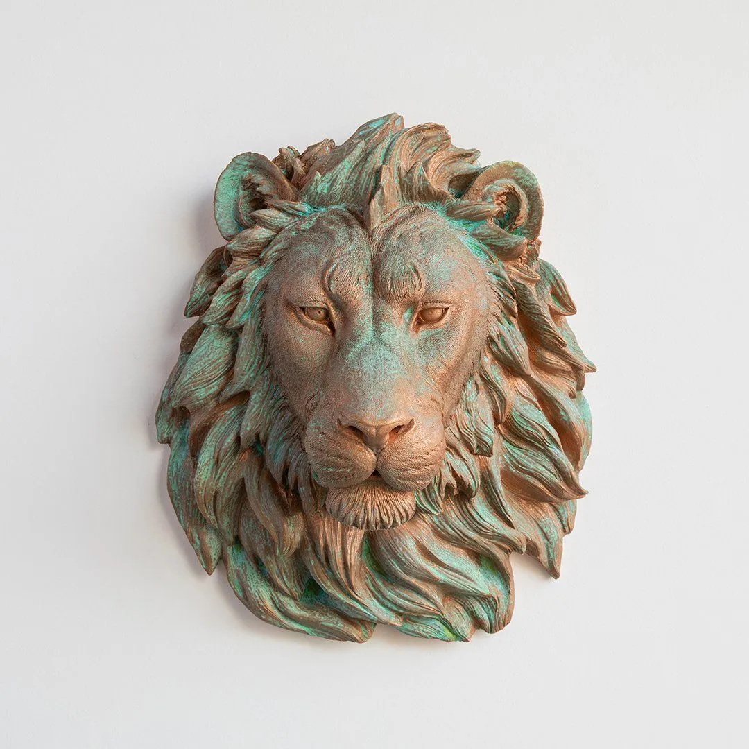 Faux Lion Wall Hanging