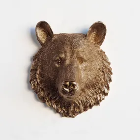 Faux Small Bear Wall Hanging