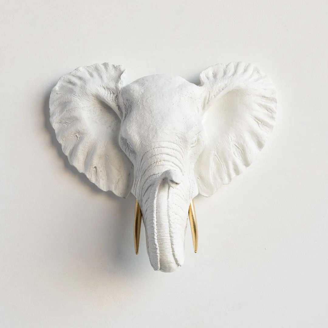 Faux Small Elephant Wall Hanging