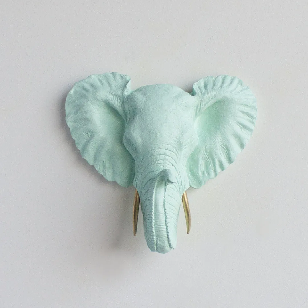 Faux Small Elephant Wall Hanging