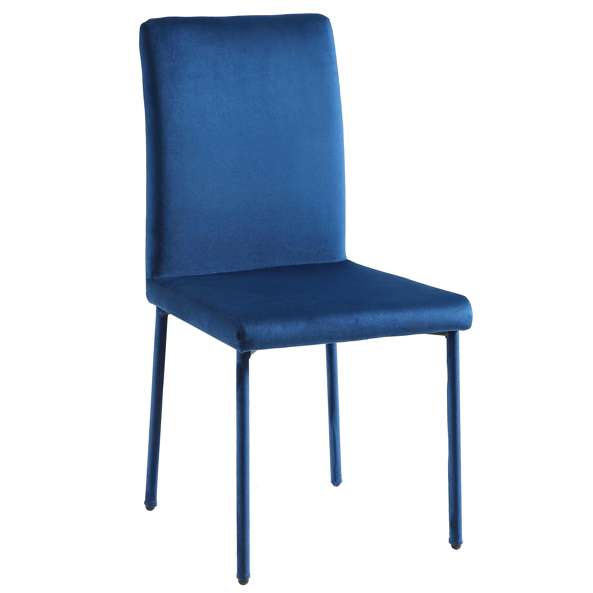 Fernie Set of 2 Navy Blue Velvet Dining Chairs with Upholstered Legs