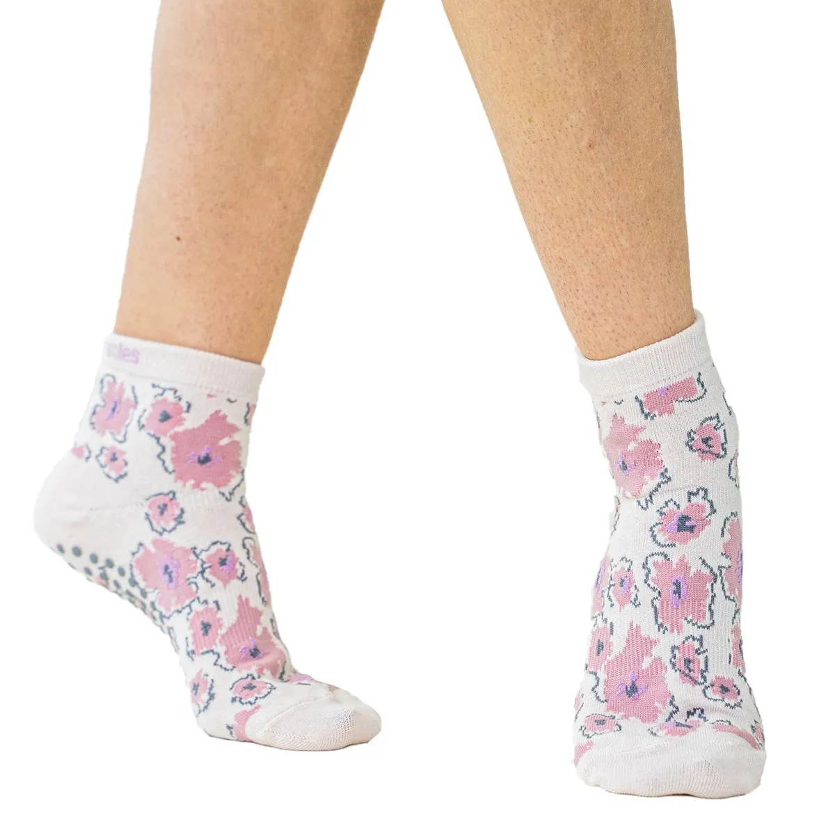 Floral Grip Socks - (Barre / Pilates)