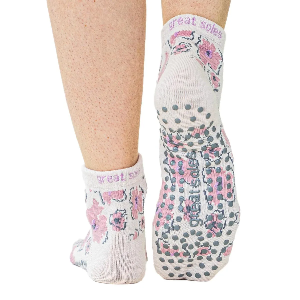 Floral Grip Socks - (Barre / Pilates)