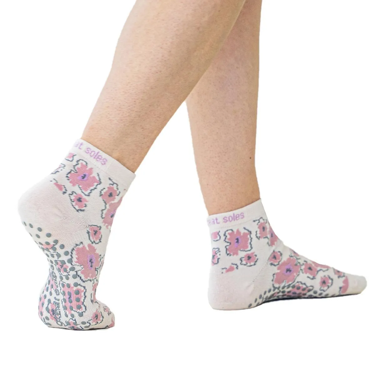 Floral Grip Socks - (Barre / Pilates)