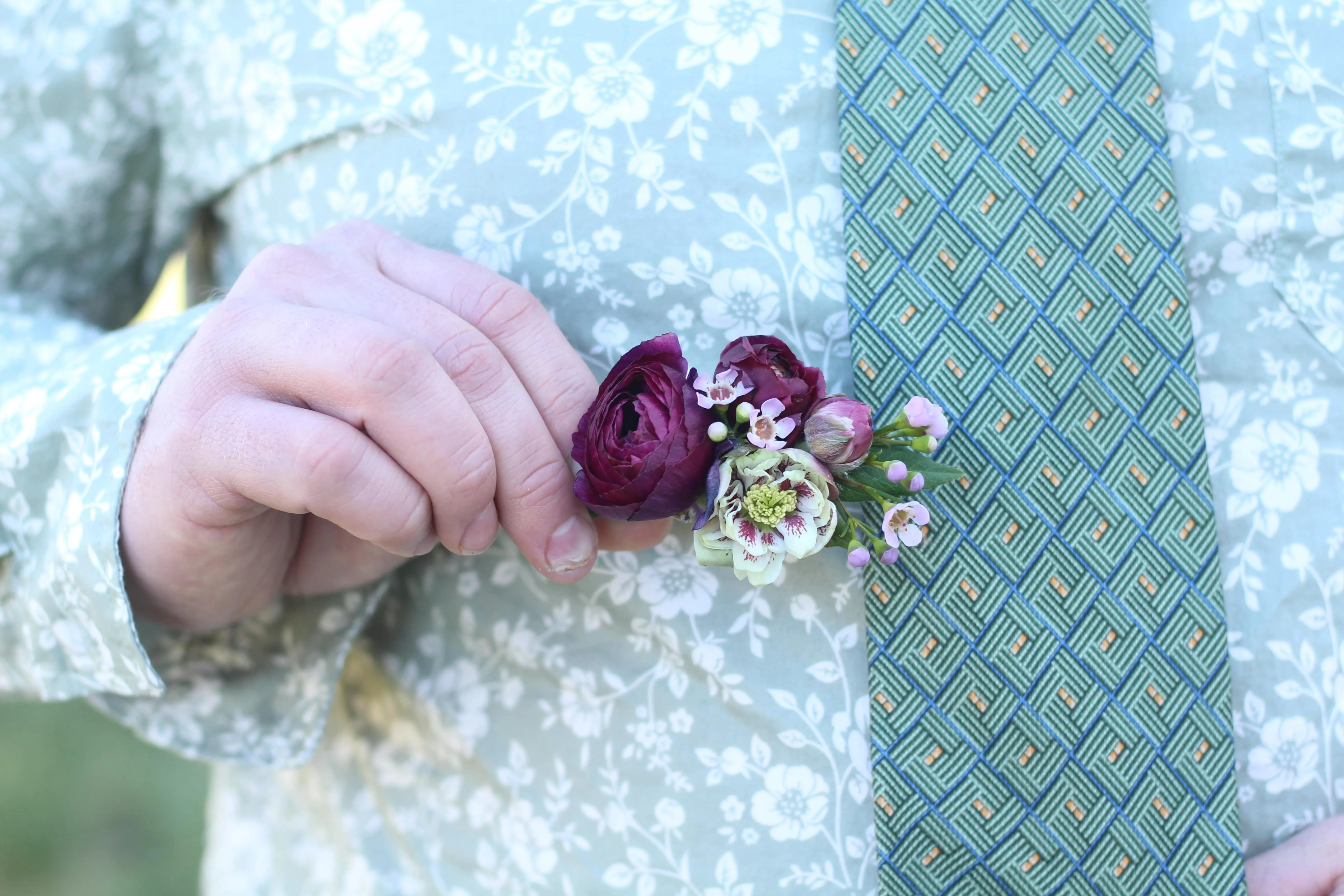 Floral Tie Clip