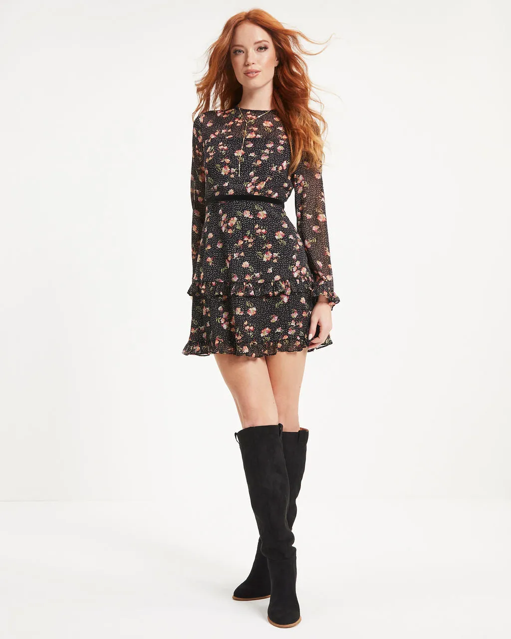 Genesis Floral Tiered Mini Dress