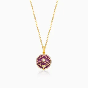 Golden Taj of Love Pendant with Link Chain