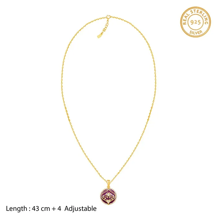 Golden Taj of Love Pendant with Link Chain