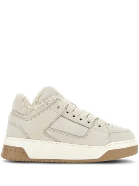 H667 FAUX SHEARLING LEATHER SNEAKERS