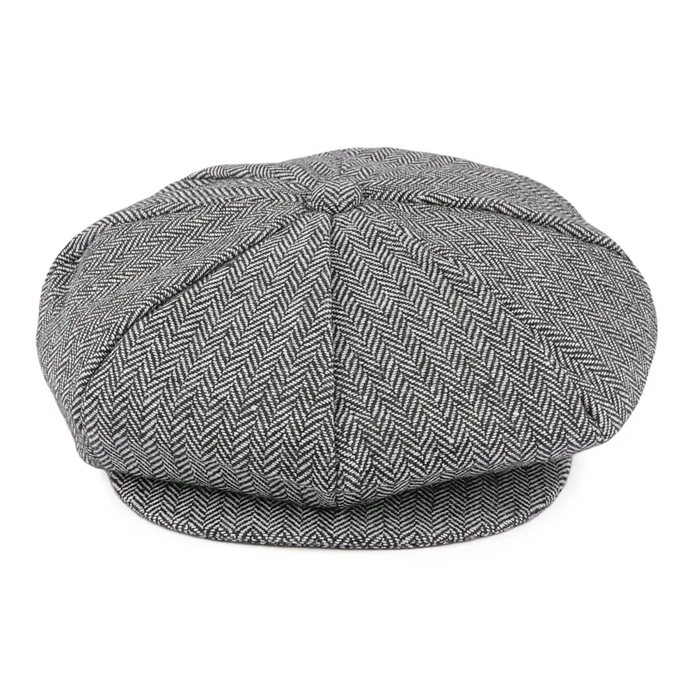 Herringbone Big Apple Cap - Grey