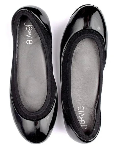 ja-vie black w. black jelly flats shoes