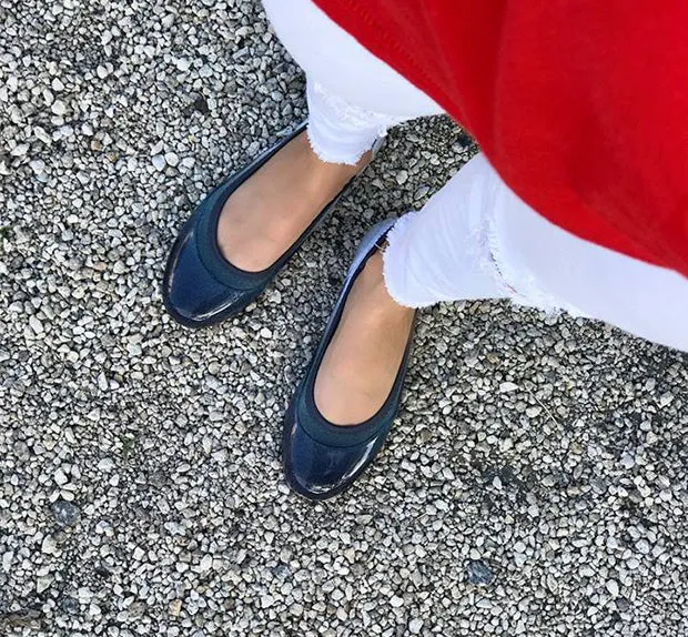 ja-vie denim ombre jelly flats shoes