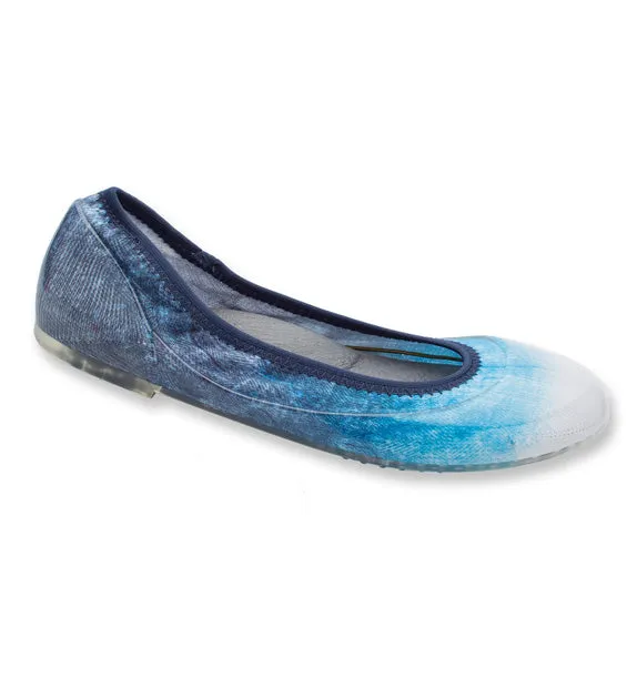 ja-vie denim ombre jelly flats shoes