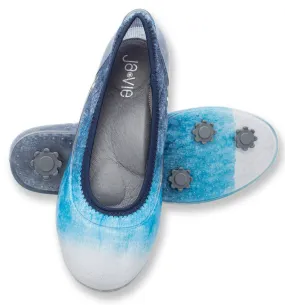 ja-vie denim ombre jelly flats shoes