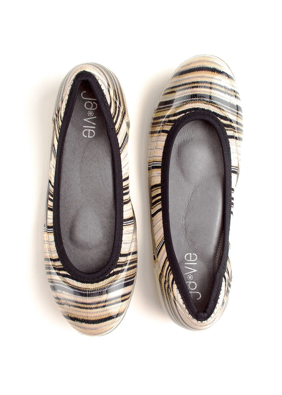 ja-vie desert stripe jelly flats shoes