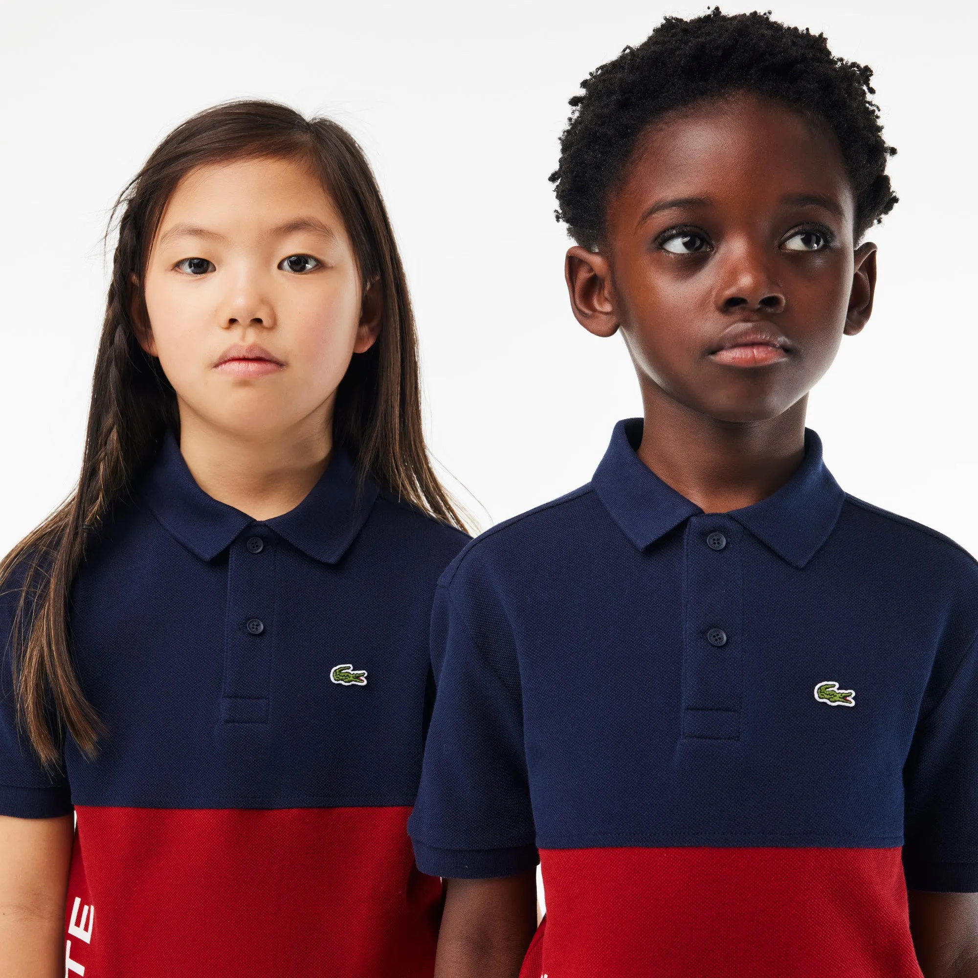 Kids’ Lacoste Organic Cotton Piqué Colourblock Polo Shirt