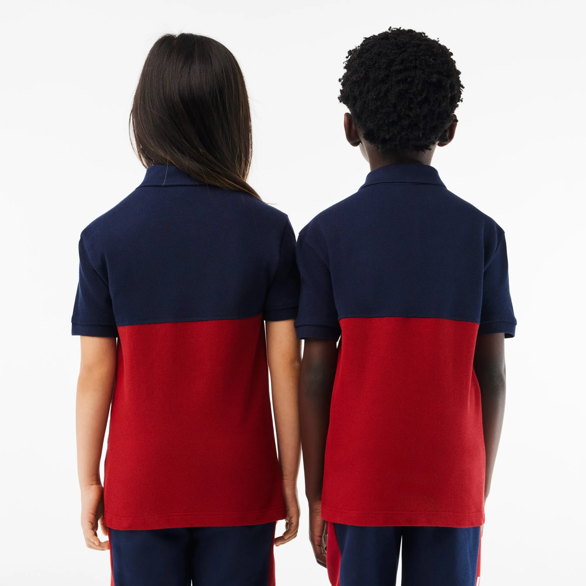 Kids’ Lacoste Organic Cotton Piqué Colourblock Polo Shirt