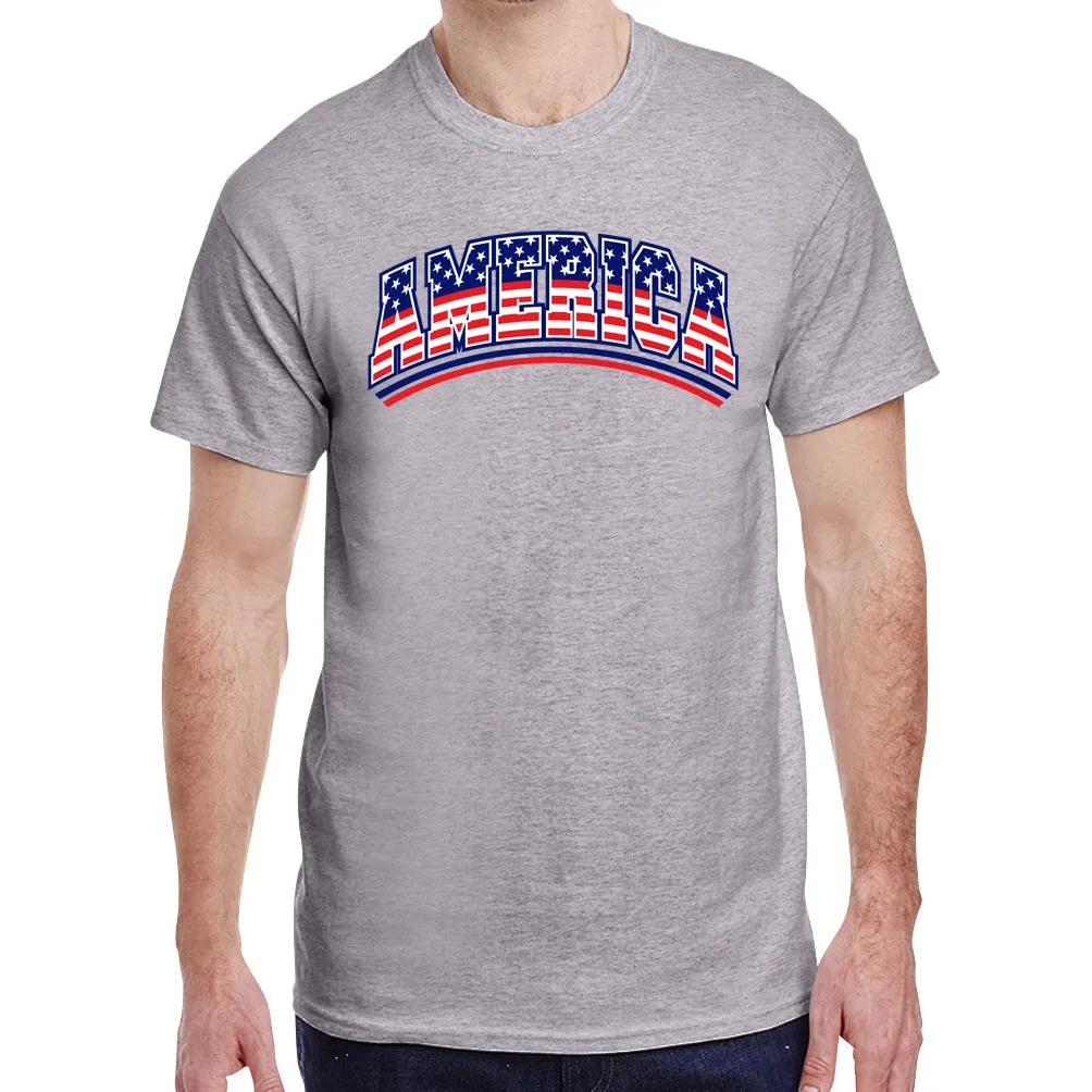 Men's America Stars and Stripes Graphic T-Shirt