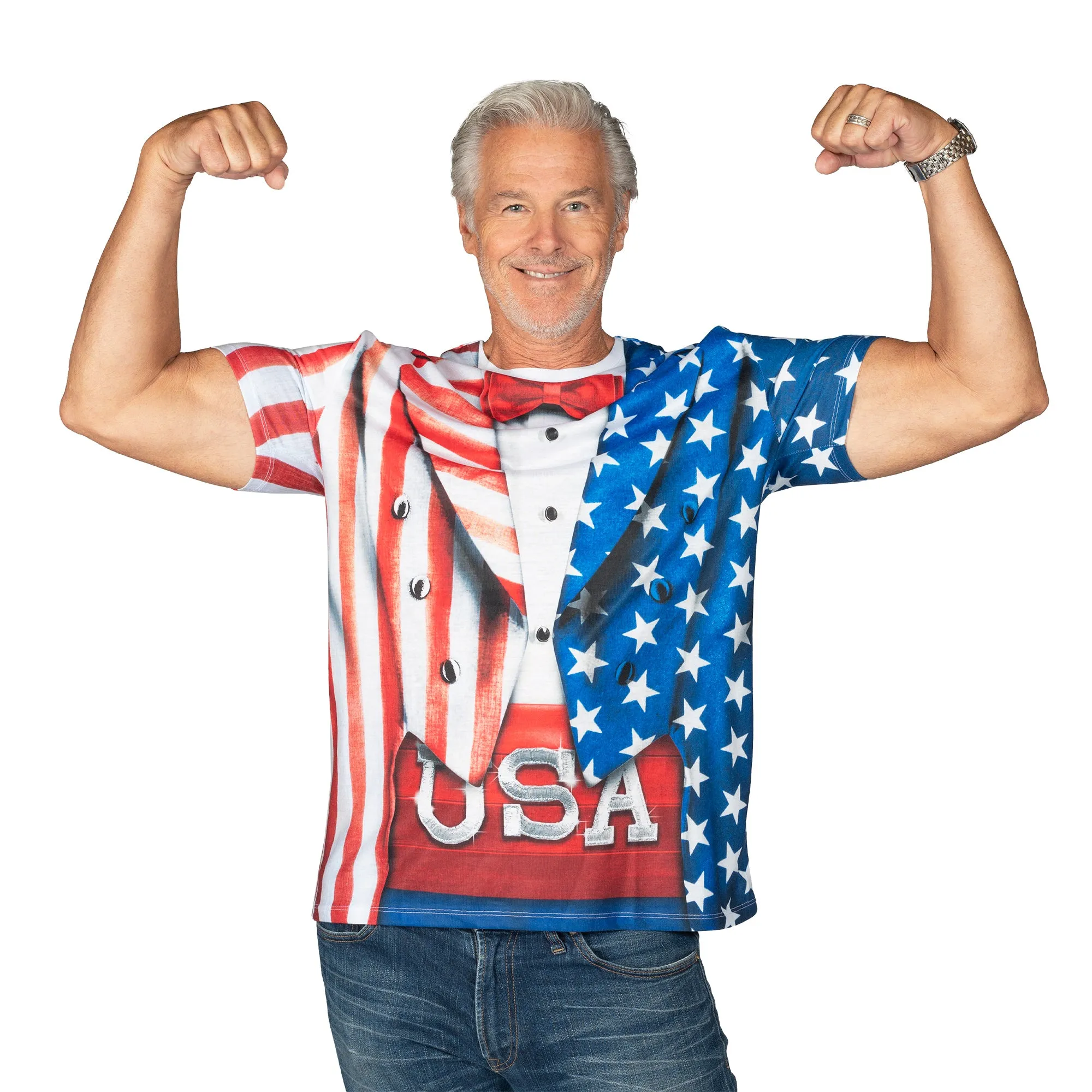 Men's American Flag Tuxedo T-Shirt