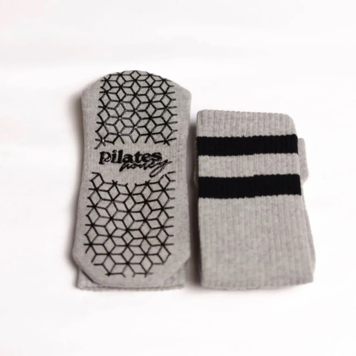 Men's Black Stripe - Crew Grip Sock (Barre / Pilates)