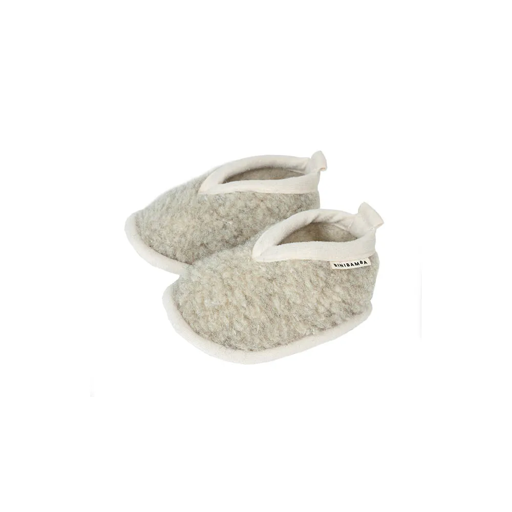 Merino Baby Booties - Cloud